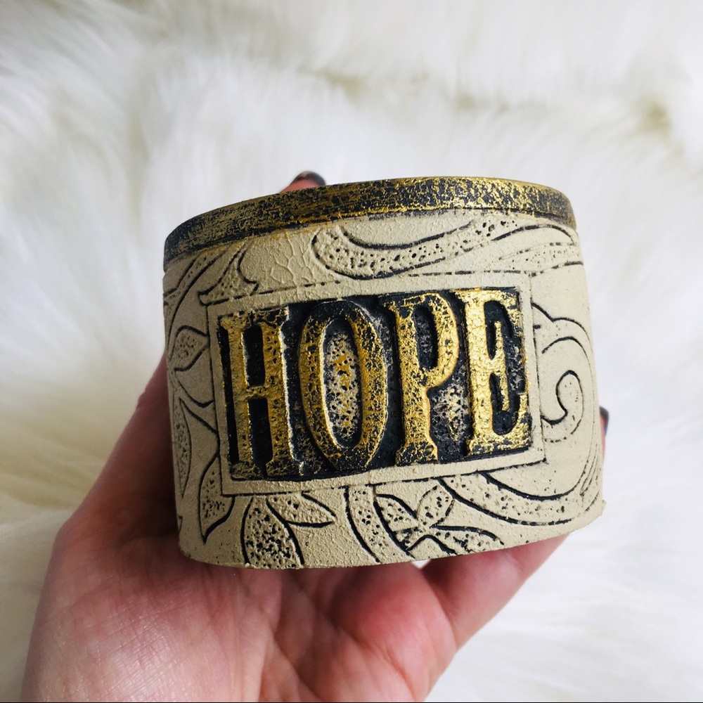 HOPE candle π― votive holder gold beige - Picture 4 of 5
